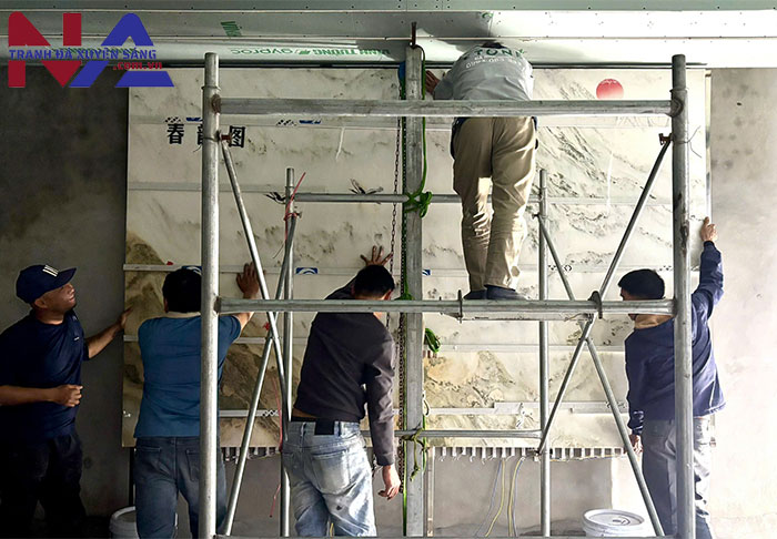 [Chỉ 1 ngày] Thi công tranh đá xuyên sáng trọn gói giá tốt ở Hà Nội