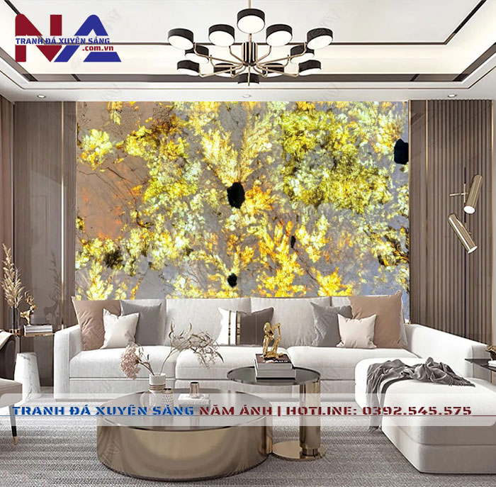 Tranh đá Alpinus xuyên sáng NA-VT02 | dáng ngang