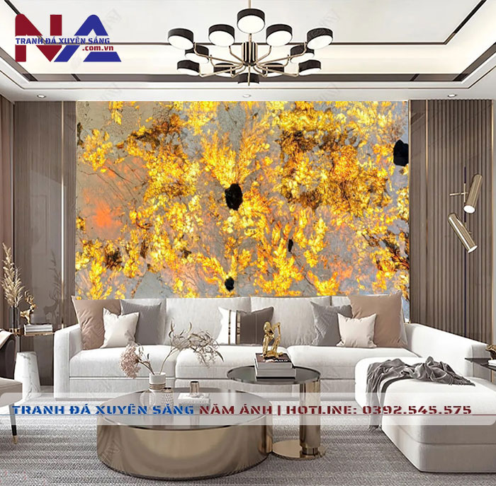 Tranh đá Alpinus xuyên sáng NA-VT02 | dáng ngang