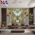 Tranh đá đối xứng xuyên sáng DX-TC04