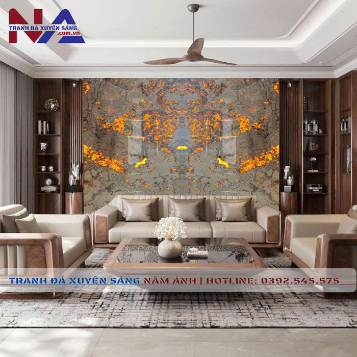 Tranh đá đối xứng xuyên sáng DX-TC15