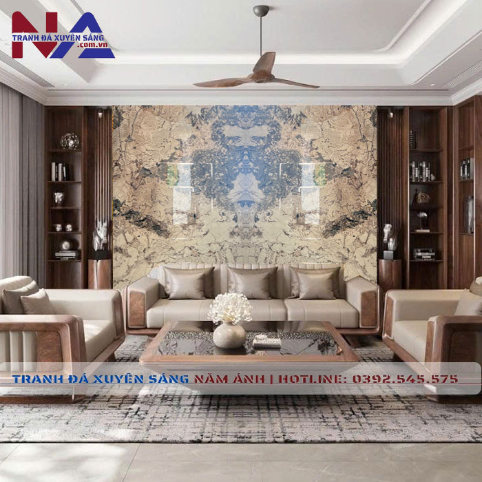 Tranh đá đối xứng xuyên sáng DX-TC15