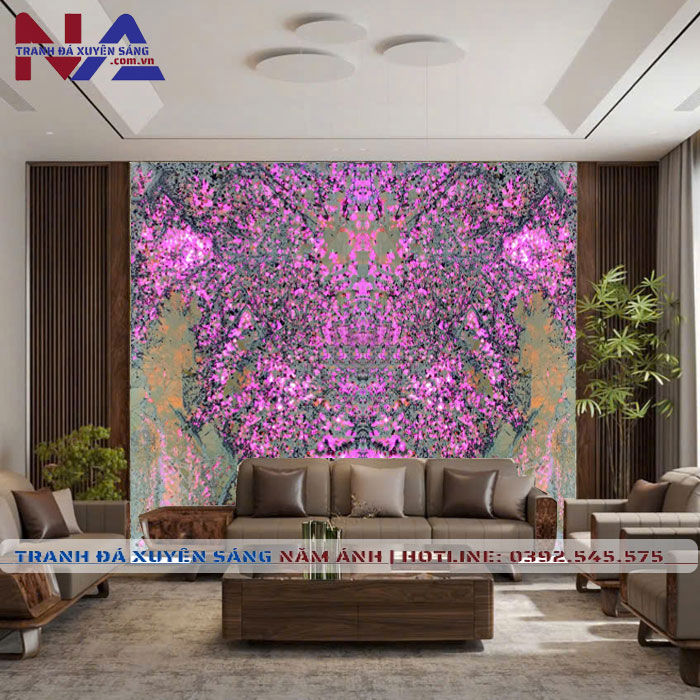 Tranh đá đối xứng xuyên sáng DX-TC18