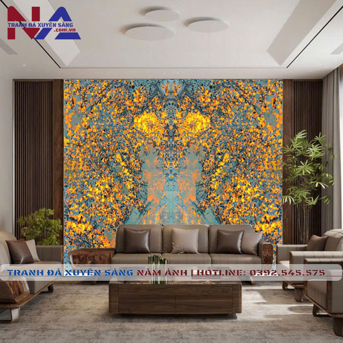 Tranh đá đối xứng xuyên sáng DX-TC18