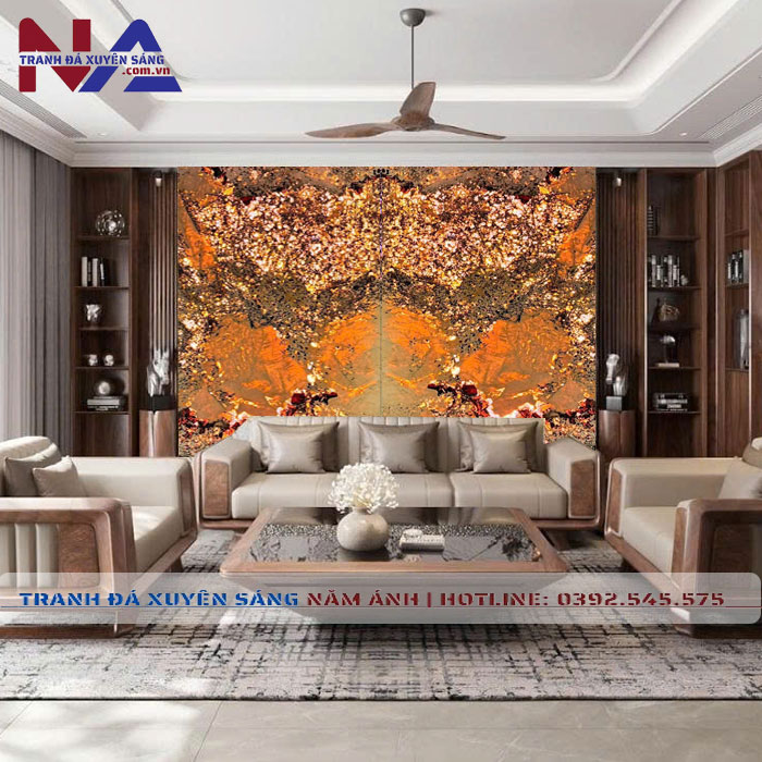 Tranh đá đối xứng xuyên sáng DX-VT01