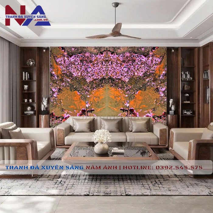 Tranh đá đối xứng xuyên sáng DX-VT01