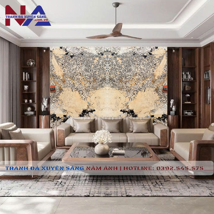 Tranh đá đối xứng xuyên sáng DX-VT01