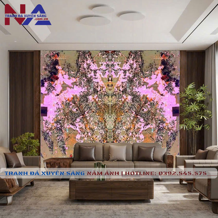 Tranh đá đối xứng xuyên sáng DX-VT04