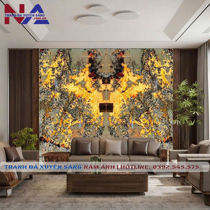 Tranh đá đối xứng xuyên sáng DX-VT04