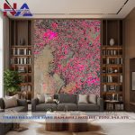 Tranh đá xuyên sáng hoa đào, hoa mai NA-TC21A | dáng đứng