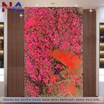 Tranh đá xuyên sáng hoa đào, hoa mai NA-TC21A | dáng đứng
