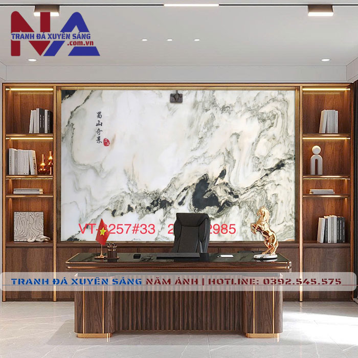 Tranh đá sơn thủy xuyên sáng tự nhiên ST-VT06A