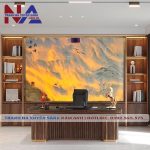 Tranh đá sơn thủy xuyên sáng tự nhiên ST-VT06