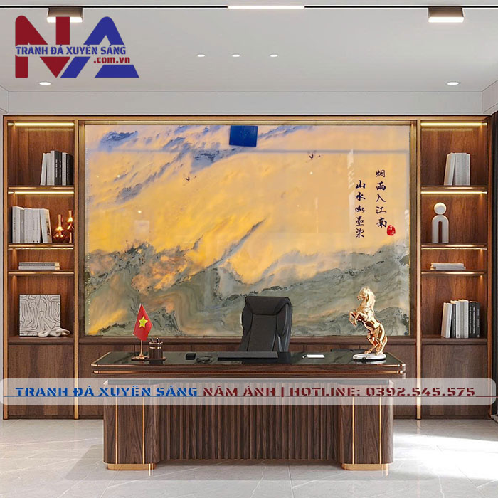 Tranh đá sơn thủy tự nhiên ST-VT10 cao cấp