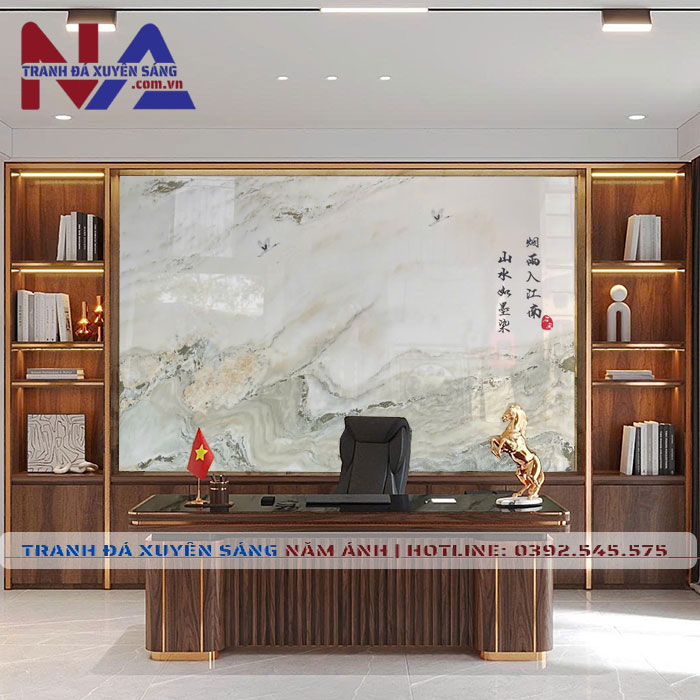 Tranh đá sơn thủy tự nhiên ST-VT10 cao cấp