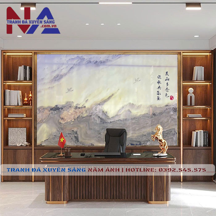 Tranh đá sơn thủy tự nhiên ST-VT10 cao cấp