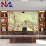 Tranh đá sơn thủy xuyên sáng ST-VT03 | dáng ngang