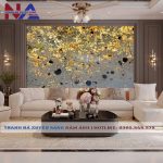 Tranh đá thạch anh xuyên sáng NA-TC06 | dáng ngang