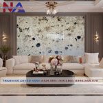 Tranh đá thạch anh xuyên sáng NA-TC06 | dáng ngang