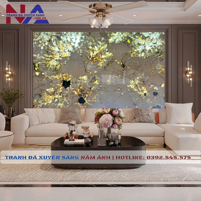 Tranh đ&aacute; v&aacute;ch Tivi bằng đ&aacute; xuy&ecirc;n s&aacute;ng đẹp nhất hiện nay