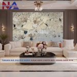 Tranh đá thạch anh xuyên sáng NA-TC05 | dáng ngang