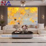 Tranh đá thạch anh xuyên sáng NA-TC05 | dáng ngang