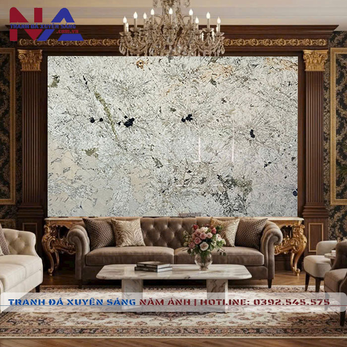 Tranh đá thạch anh xuyên sáng NA-TC08 | dáng ngang
