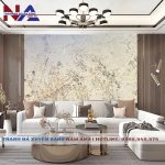 Tranh đá thạch anh xuyên sáng NA-TC09 | dáng ngang