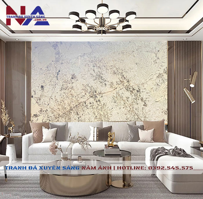 Tranh đá thạch anh xuyên sáng NA-TC09 | dáng ngang
