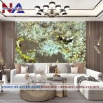 Tranh đá thạch anh xuyên sáng NA-TC18 | dáng ngang