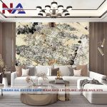 Tranh đá thạch anh xuyên sáng NA-VT04 | dáng ngang