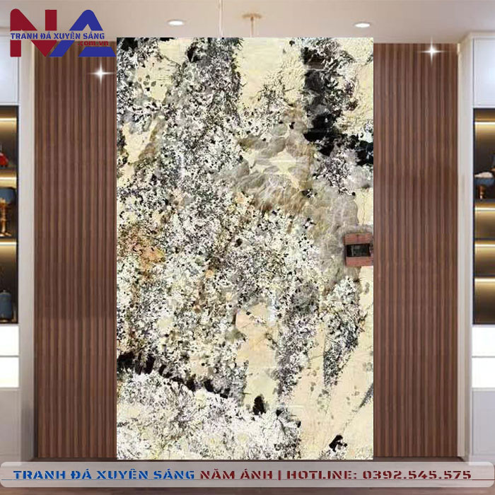 Tranh đá thạch anh xuyên sáng NA-VT04 | dáng ngang