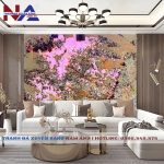 Tranh đá thạch anh xuyên sáng NA-VT04 | dáng ngang