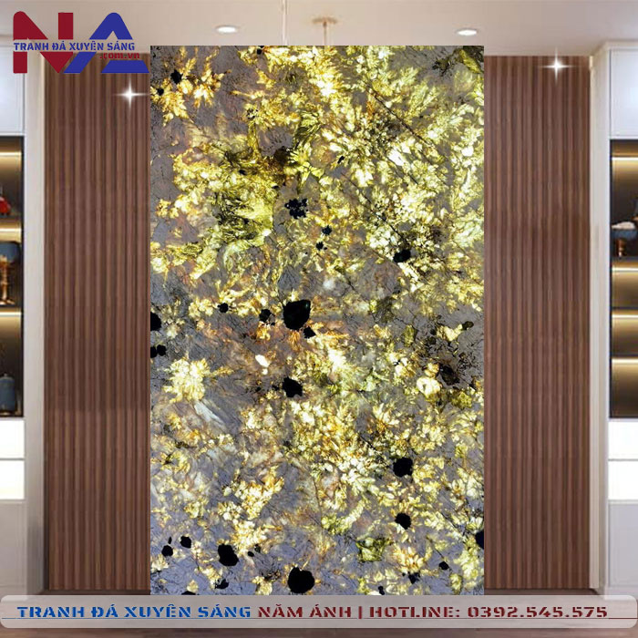 Tranh đá thạch anh xuyên sáng NA-VT05 | dáng ngang