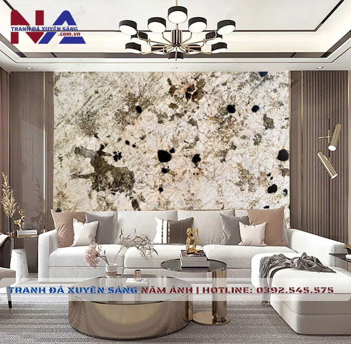 Tranh đá thạch anh xuyên sáng NA-VT05 | dáng ngang