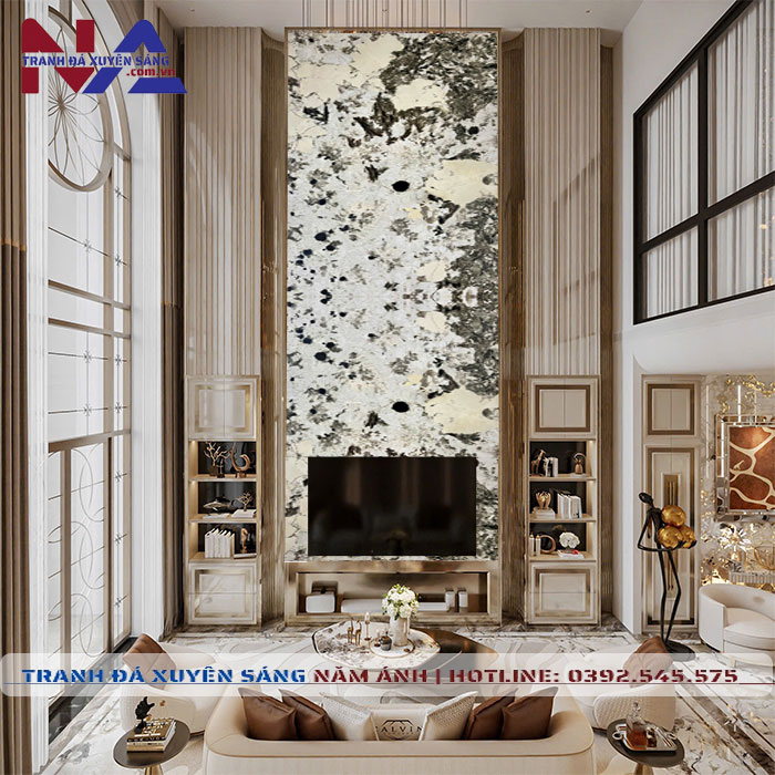 Tranh đá thông tầng xuyên sáng TT-TC01 | ghép 2 tấm