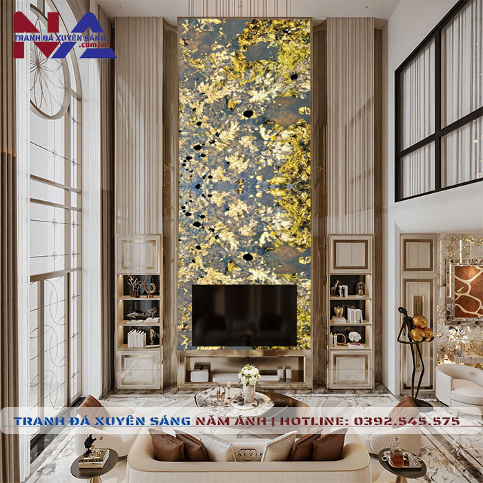 Tranh đ&aacute; v&aacute;ch Tivi bằng đ&aacute; xuy&ecirc;n s&aacute;ng đẹp nhất hiện nay