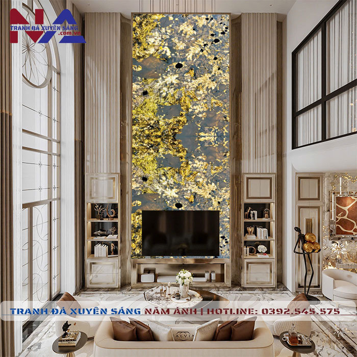 Tranh đá thông tầng xuyên sáng TT-TC01 | ghép 2 tấm