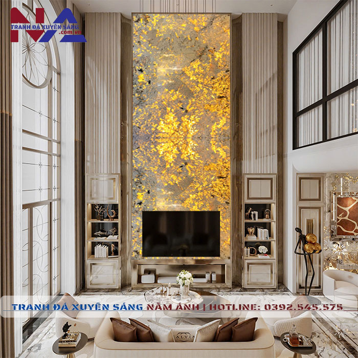Tranh đ&aacute; v&aacute;ch Tivi bằng đ&aacute; xuy&ecirc;n s&aacute;ng đẹp nhất hiện nay