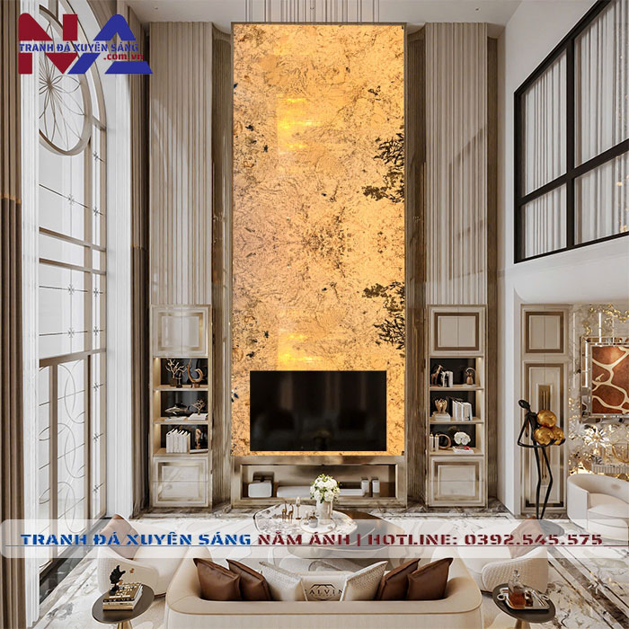 Tranh đá thông tầng xuyên sáng TT-TC02 | ghép 2 tấm