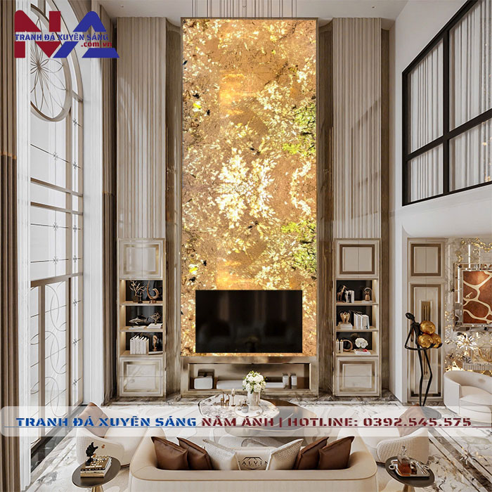 Tranh đá thông tầng xuyên sáng TT-TC02 | ghép 2 tấm