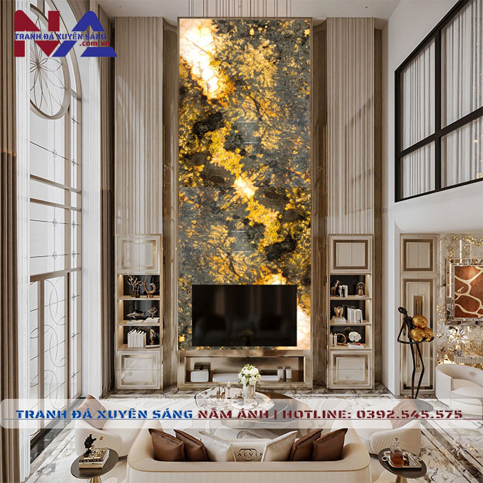 Tranh đá thông tầng xuyên sáng TT-TC03 | ghép 2 tấm