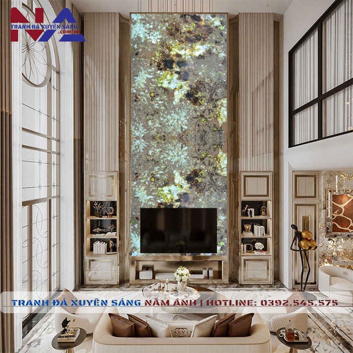 Tranh đá thông tầng xuyên sáng TT-TC06 | ghép 2 tấm