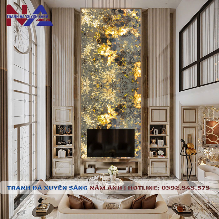 Tranh đá thông tầng xuyên sáng TT-TC06 | ghép 2 tấm