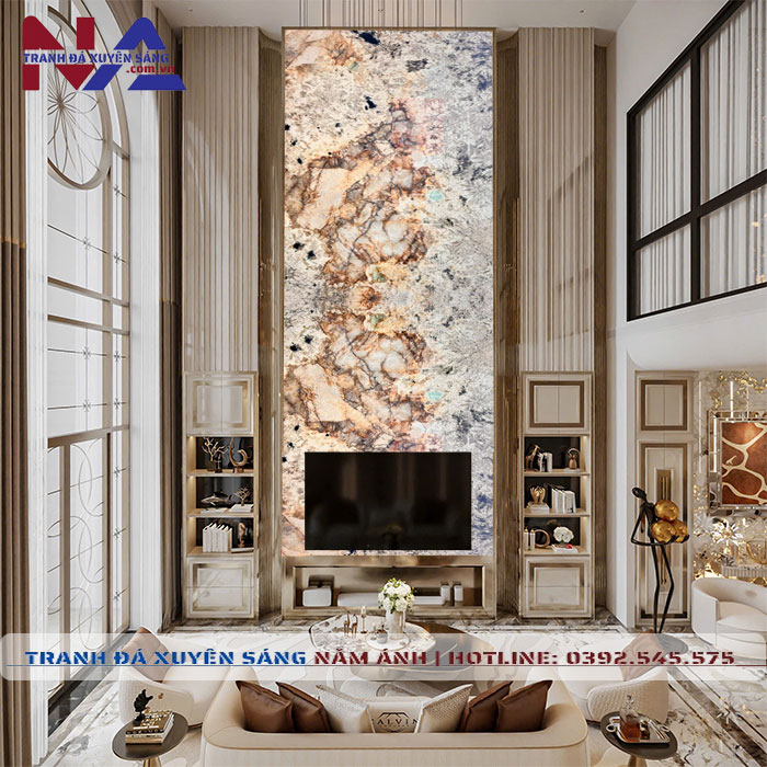 Tranh đá thông tầng xuyên sáng TT-TC04 | ghép 2 tấm