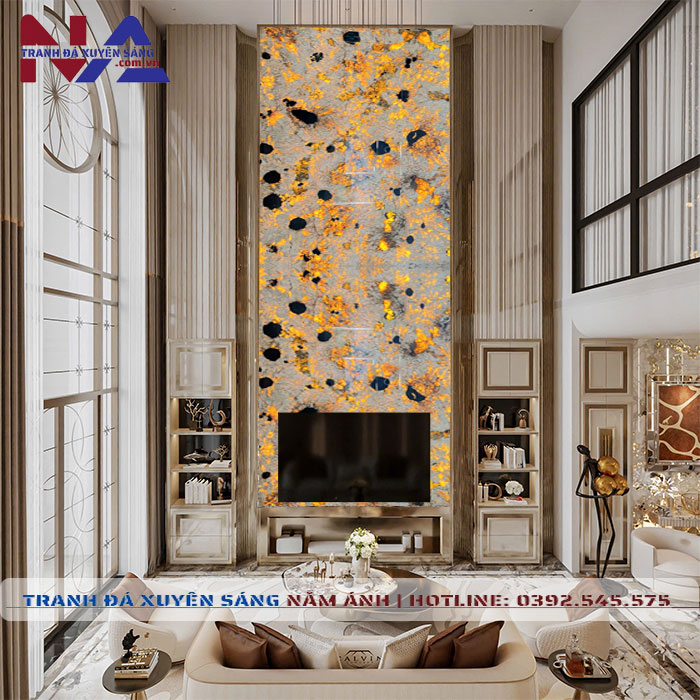 Tranh đ&aacute; v&aacute;ch Tivi bằng đ&aacute; xuy&ecirc;n s&aacute;ng đẹp nhất hiện nay