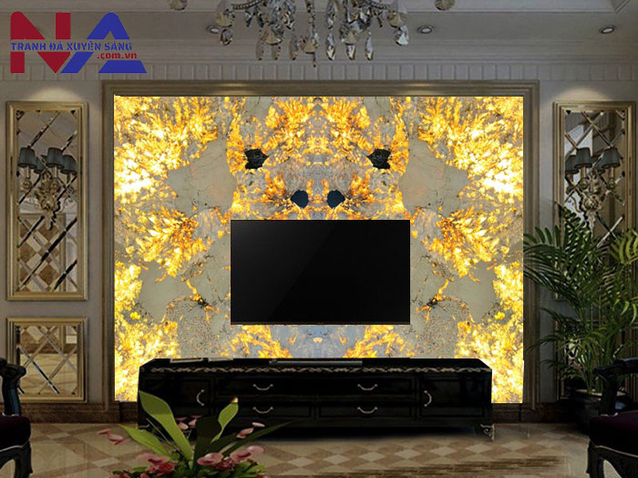 Tranh đ&aacute; v&aacute;ch Tivi bằng đ&aacute; xuy&ecirc;n s&aacute;ng đẹp nhất hiện nay