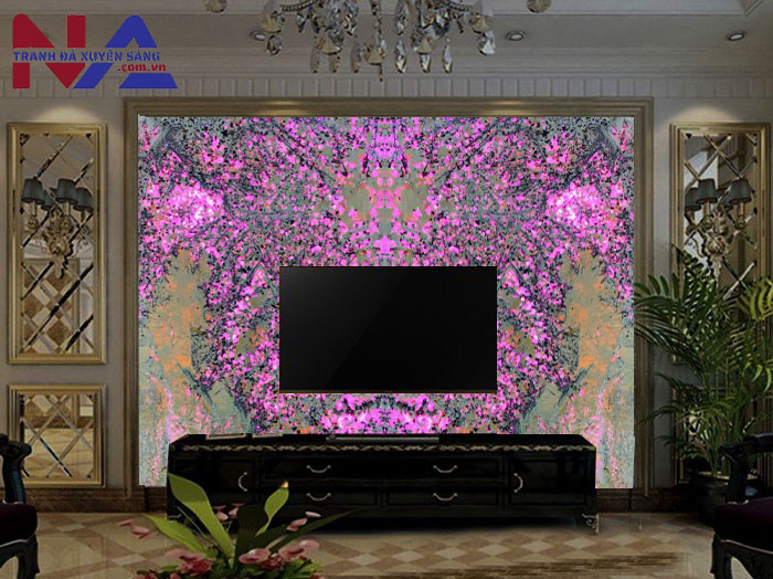 Tranh đ&aacute; v&aacute;ch Tivi bằng đ&aacute; xuy&ecirc;n s&aacute;ng đẹp nhất hiện nay