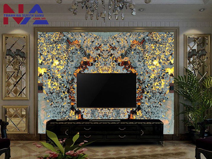 Tranh đ&aacute; v&aacute;ch Tivi bằng đ&aacute; xuy&ecirc;n s&aacute;ng đẹp nhất hiện nay