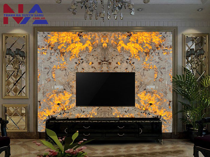 Tranh đ&aacute; v&aacute;ch Tivi bằng đ&aacute; xuy&ecirc;n s&aacute;ng đẹp nhất hiện nay